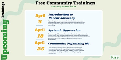 Introduction to Parent Advocacy Training