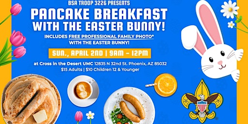 PANCAKE BREAKFAST WITH THE EASTER BUNNY - Includes FREE PROFESSIONAL Photo
