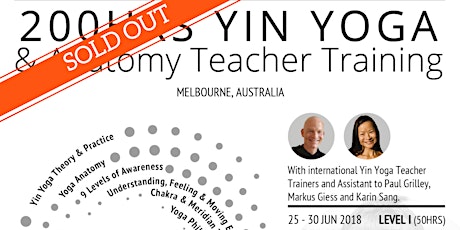 LEVEL I (50hrs) – 200hrs Yin Yoga & Anatomy Teacher Training with Markus Giess(Germany)&Karin Sang(New Zealand) primary image