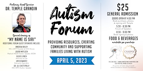 Autism Forum - with Guest Speaker Temple Grandin