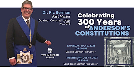 Celebrating 300 Years of Anderson's Constitutions - Long Beach