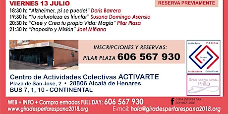 Imagen principal de GIRA DESPERTAR MADRID 13 DE JULIO 2018 - ALCALÁ DE HENARES -  + INFORMACIÓN: 606567930 ( COORDINACIÓN ALCALÁ PILAR PLAZA )