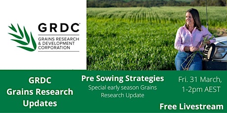 Imagen principal de Grains Research Update South, Online - Pre Sowing Strategies