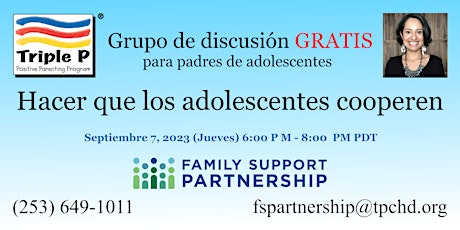 GrupoDeDiscusión GRATIS 1de4 Padres de Adolescentes: Hacer Que Cooperen