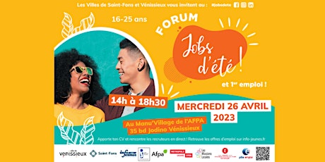 Forum jobs d'été et premier emploi Saint-Fons / Vénissieux