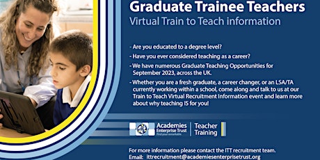 Train to teach with Academies Enterprise Trust - online recruitment event