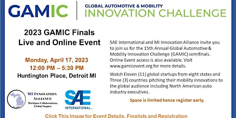 15th GLOBAL AUTOMOTIVE & MOBILITY INNOVATION CHALLENGE - FINALS - Online