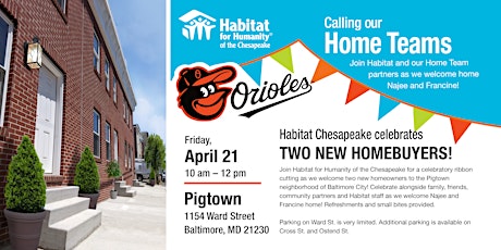 Join Habitat & The Orioles for a Special Home Dedication!
