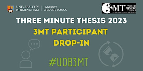 Three Minute Thesis, 3MT Drop-in (Online)