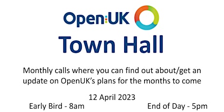OpenUK April Town Hall Early Session
