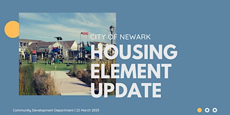 Newark Housing Element Community meeting
