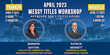 Messy Titles Workshop (Knoxville)