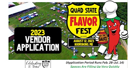 Quad State Flavor Fest 2023 Vendor APPLICATION
