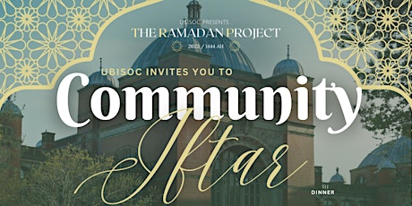 Primaire afbeelding van UoB Community Iftar - Birmingham City University Invitation