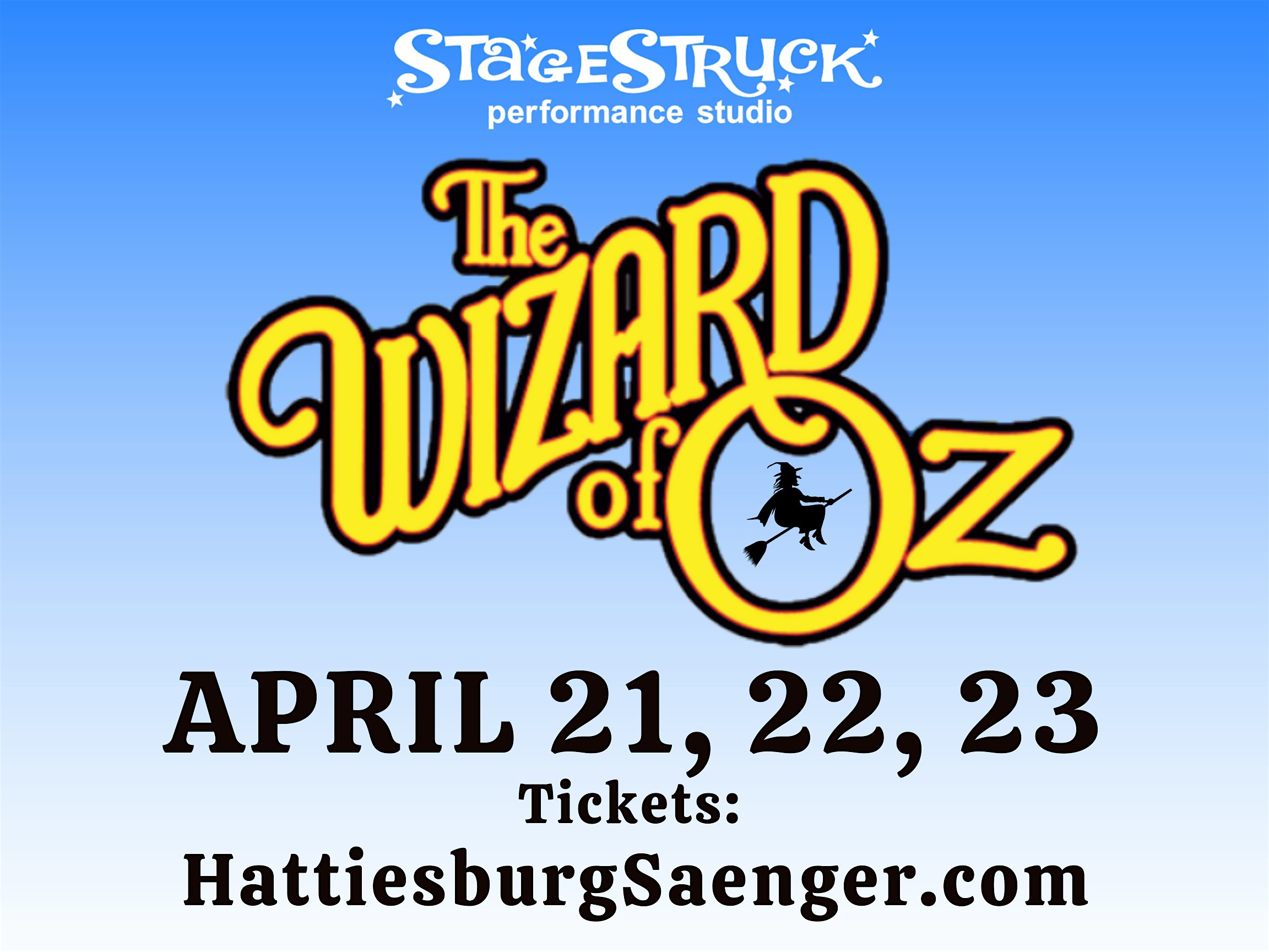 Wizard of Oz (Saturday, April 22 @ 7 PM)