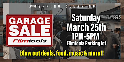 Spring Cleaning Garage Sale @ Filmtools!