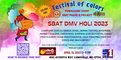 DMV Holi 2023 (Festival of Colors and Campfire)