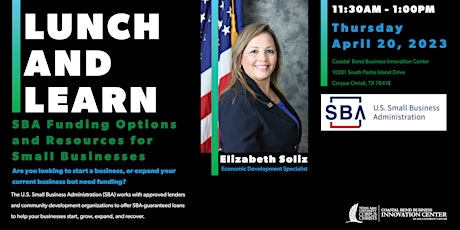 Lunch & Learn: SBA Funding Options and Resources for Small Businesses primary image