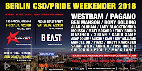 Hauptbild für B:EAST PARTY CSD XXL SPECIAL w/PAGANO and many more