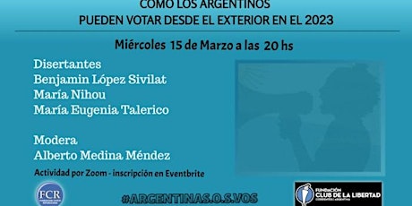 Imagen principal de ¿Cómo los argentinos pueden votar desde el exterior? mie 15 de marzo, 20 hs