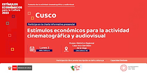 Cusco: Charla presencial sobre Estímulos Económicos  2023