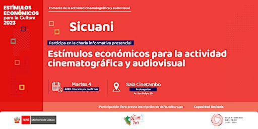 Sicuani: Charla presencial sobre Estímulos Económicos  2023