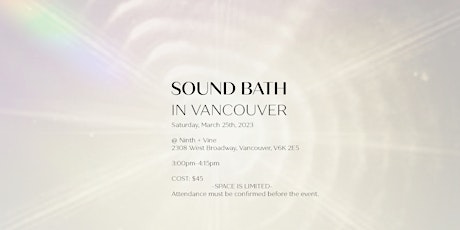 Sound Bath in Vancouver