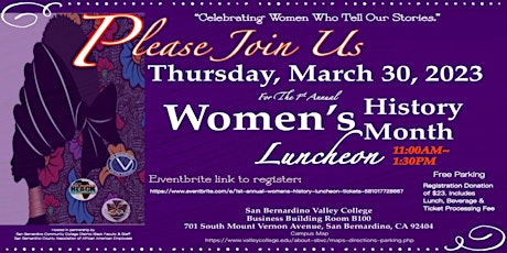 1st Annual Women's History Month Luncheon primary image