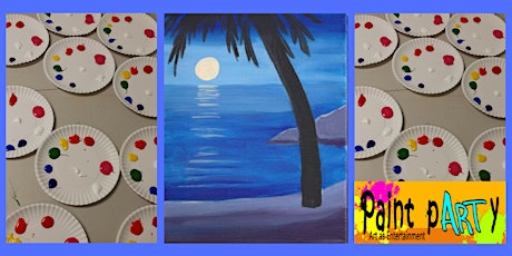 Family Open Studio Canvas - Tropical Moonscape - $25 pp primary image