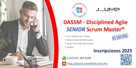 Imagen principal de DASSM - Disciplined Agile SENIOR Scrum Master - Taller de Certificación PMI