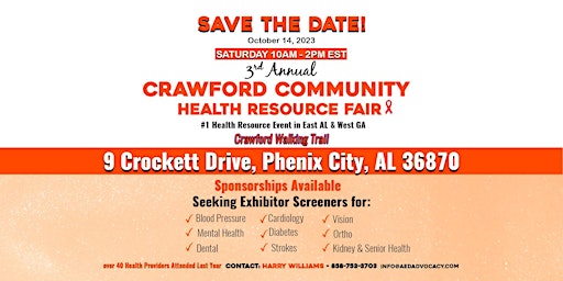 3rd Annual Crawford Community Health Resource  Fair primary image