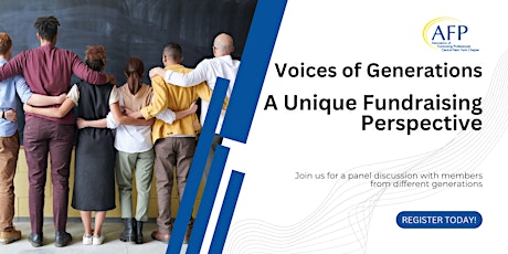 Imagem principal do evento Voices of the Generations – A Unique Fundraising Perspective