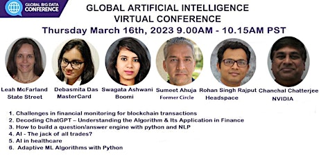 Global Artificial Intelligence Virtual Conference- Webinar  (Free) primary image