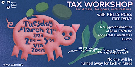 Tax Workshop for Artists, Designers and Creatives with Kelly Ross primary image