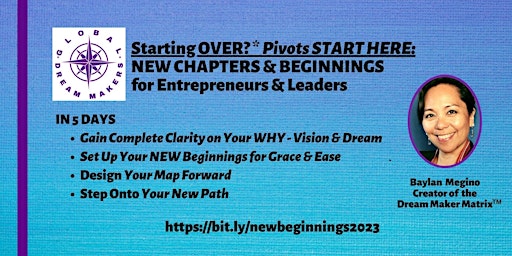 Starting Over? Pivots Start Here: New Chapters for Leaders & Entrepreneurs
