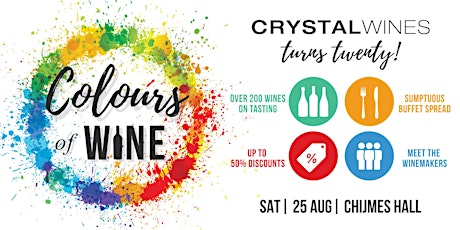 Crystal Wines 20th Anniversary Mega Wine Party - Colours of Wine primary image