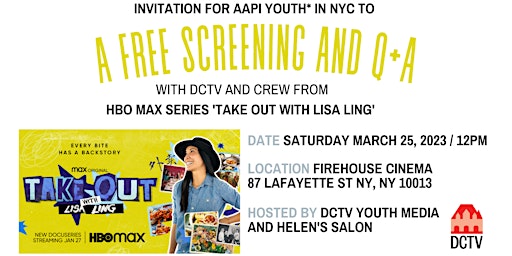 Take Out screening and Q&A for AAPI Youth in NYC