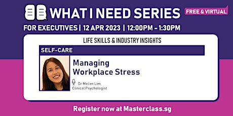 Managing Workplace Stress - HeadHunt x WSG | Virtual Session
