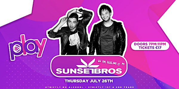 Play Disco Presents Sunset Bros at The Wright Venue