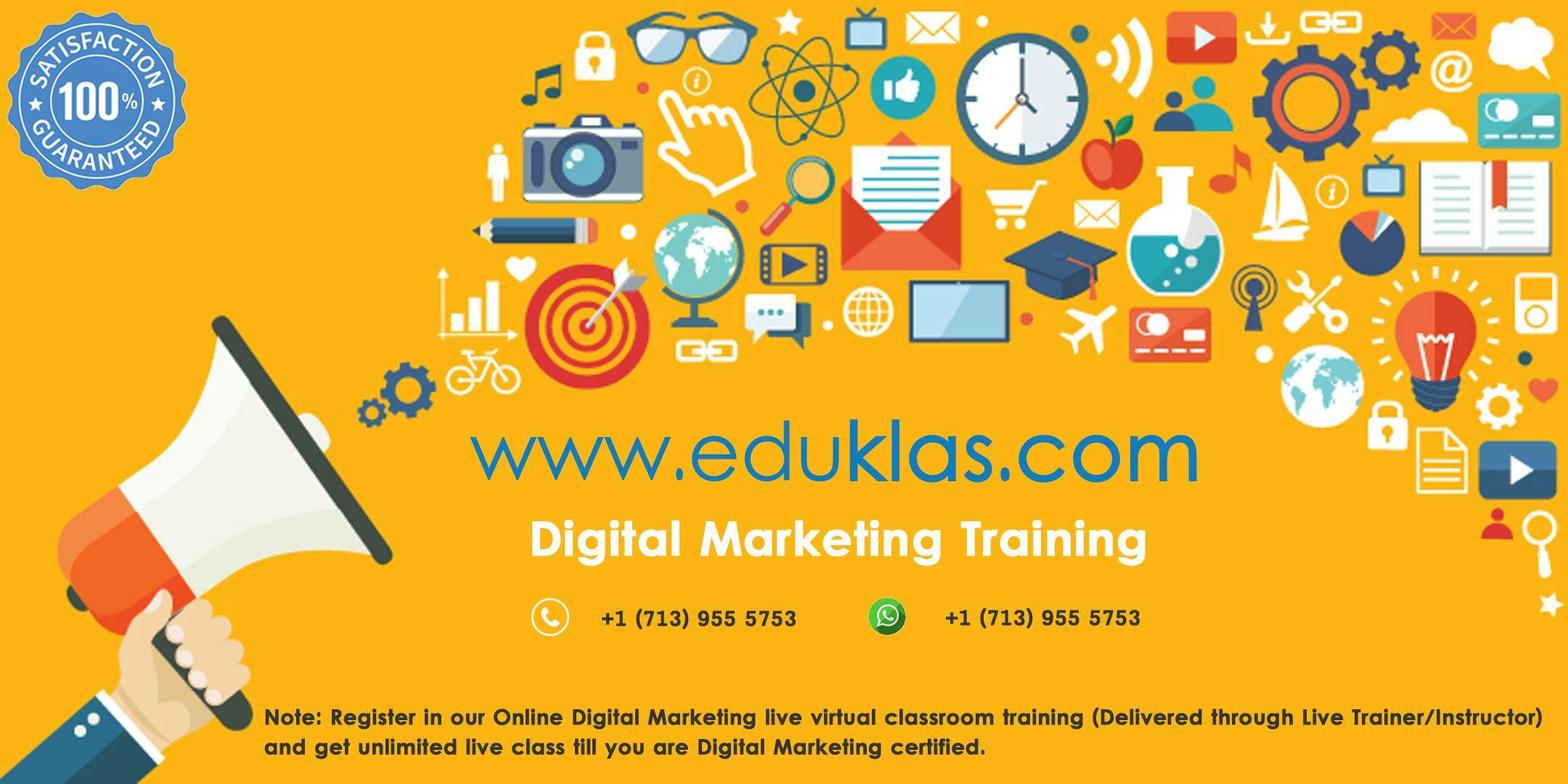 Digital Marketing Live Virtual Classroom Training in San Jose, CA | Eduklas