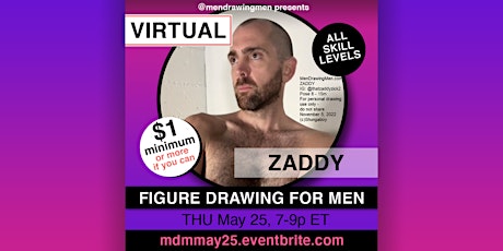 Hauptbild für Men Drawing Men (VIRTUAL) THU May 25, 7-9p ET (NYC)