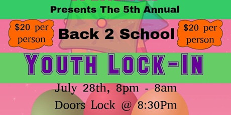 Back 2 School Youth Lock-In primary image