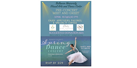 Spring Dance Pre-Concert Reception and Concert primary image