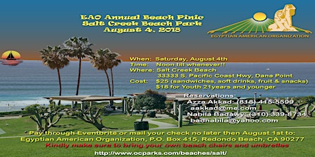 Egyptian American Organization Annual Beach Picnic primary image