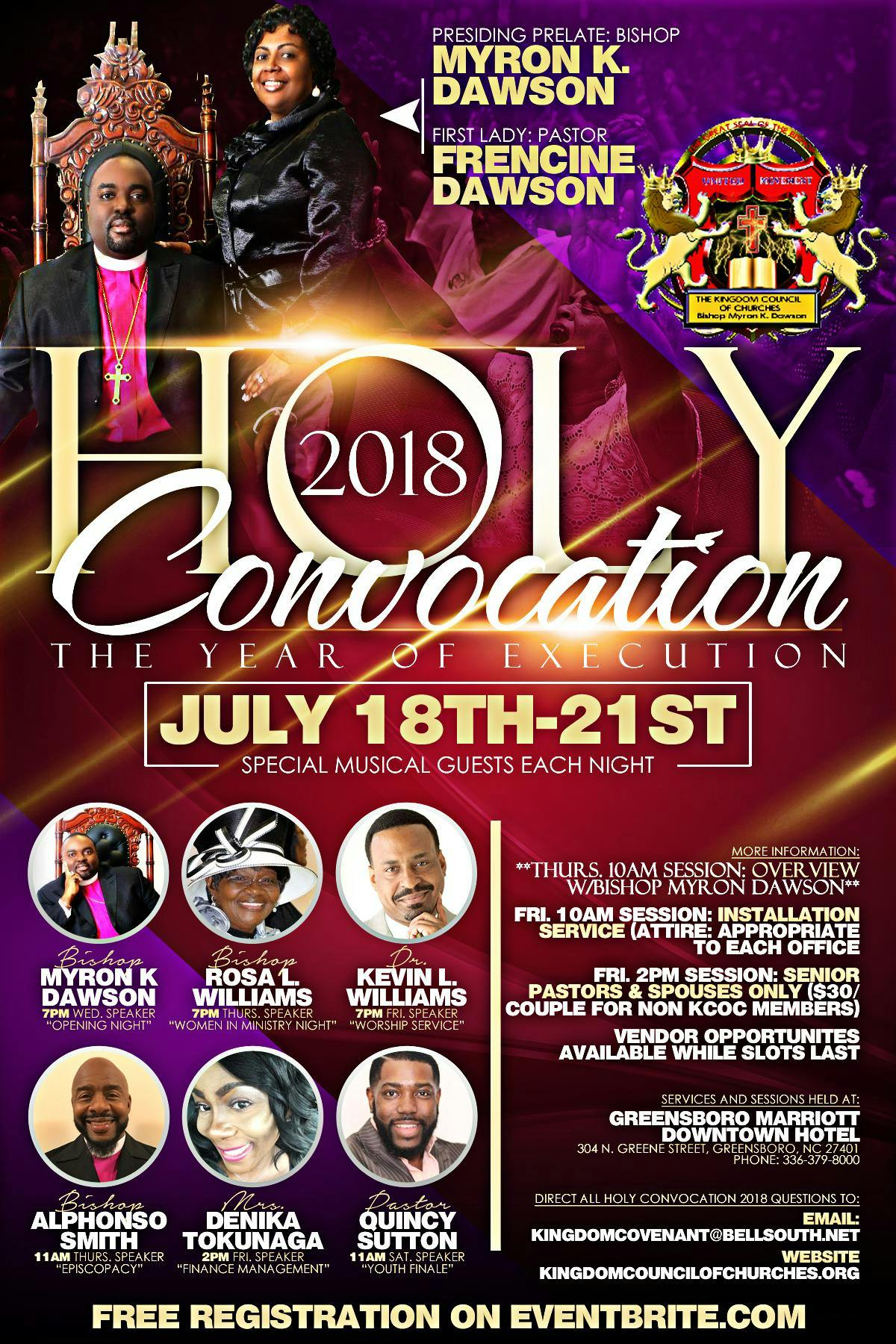Kingdom Council of Churches (KCOC) HOLY CONVOCATION 2018 