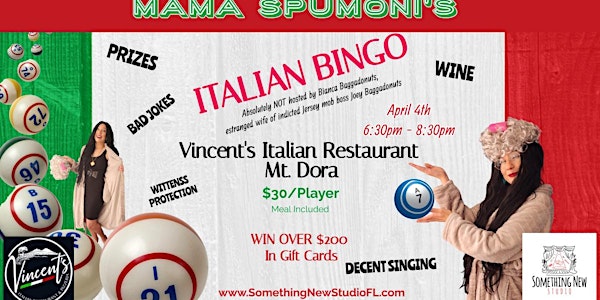 Mama Spumoni's Italian BINGO (NOT hosted by MOB wife in witness protection)
