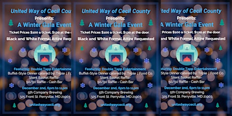 United Way of Cecil County Presents "A Winter Gala Event"