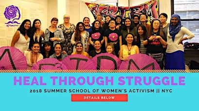 Summer School of Women's Activism 2018: Heal through Struggle primary image