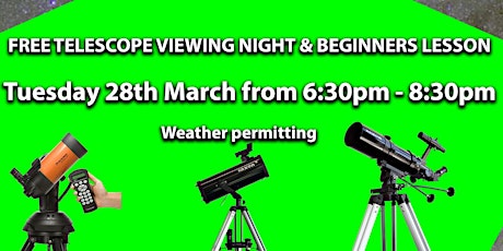 Free Telescope lessons and viewing night for beginners primary image