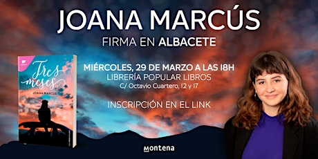 Firma Joana Marcús en Albacete